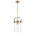 thumbnail image 4 of Innovations Lighting  Pilaster - 1 Light 8" Stem Hung Pendant Clear/Satin Nickel, 4 of 4