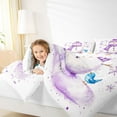 thumbnail image 4 of Homewish Lovely Xmas Snowman Bedding Comforter Set,Cute Snowflake Bird Twin Comforter Sets,Purple White Bedding Set For Girl Teens,Breathable Home Decor Reversible,2 Pieces, 4 of 8