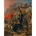 thumbnail image 3 of Anonymous 12x14 Black Modern Framed Museum Art Print Titled - Defense of a Linientor by National Guard, Academic Legion and Mobile Guard (1848), 3 of 5