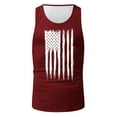 thumbnail image 4 of Charmgo Tank Tops Men, Mens Summer Independence Day Print Tank Top Breathable Large Size Casual Sleeveless Top Loose Partial Print Tank Top 4Th Of July Shirts for Men, Mens Shirts Wine M, 4 of 4