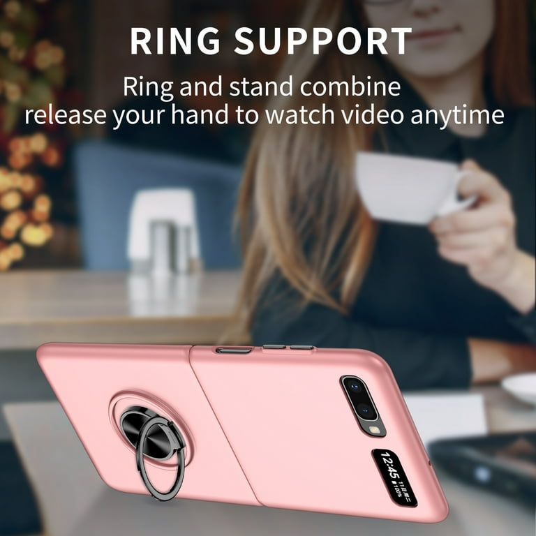 PC Mobile Phone Shell Retractable Wrist Strap Ring Ultra-thin Protection  Case Anti Drop Scratchproof for Samsung Galaxy Z Flip 5