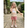 thumbnail image 3 of BemeyourBBs Toddler Baby Girl Summer Clothes Newborn Baby Girls Silly Goose Outfit 0 6 12 18 24 Months 2 3 Years Letter Goose Embroidered Short Sleeve T Shirt Tops and Pockets Shorts 2 Pcs Set, 3 of 9