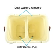 Magic Self Cleaning Flat Floor Mop Bucket System - Automatic Squeeze In n Out Drying Wringer - 2 Microfiber Reusable Washable Pads Included