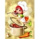 thumbnail image 1 of (K1789) Serie Personajes Cocinera Llena Diamantes Resina 30*40CM, 1 of 9