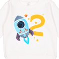 thumbnail image 3 of Inktastic Rocket Space Ship Happy Second Birthday Toddler Sweatshirt, 3 of 4