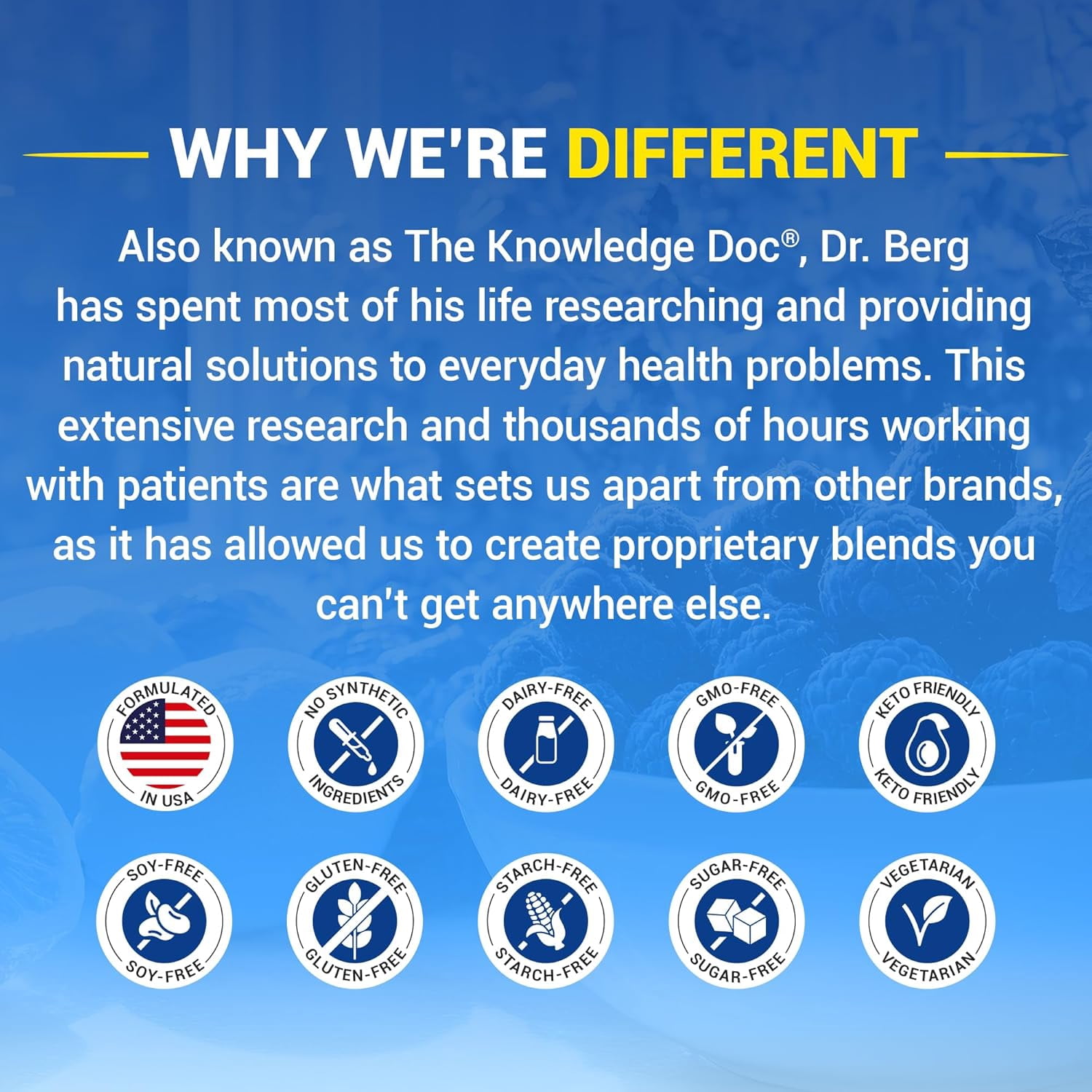 Dr. Berg Magnesium Glycinate Powder - Stress Relief, Mood & Sleep Support with Vitamin D, B6 & Zinc, 50 servings