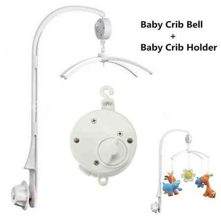 Baby Crib Bell Musical Mobile Plays Tunes Wind-up Music Box+ baby bed bell arm Baby Crib Mobile Bed Bell Holder Arm Bracket 26