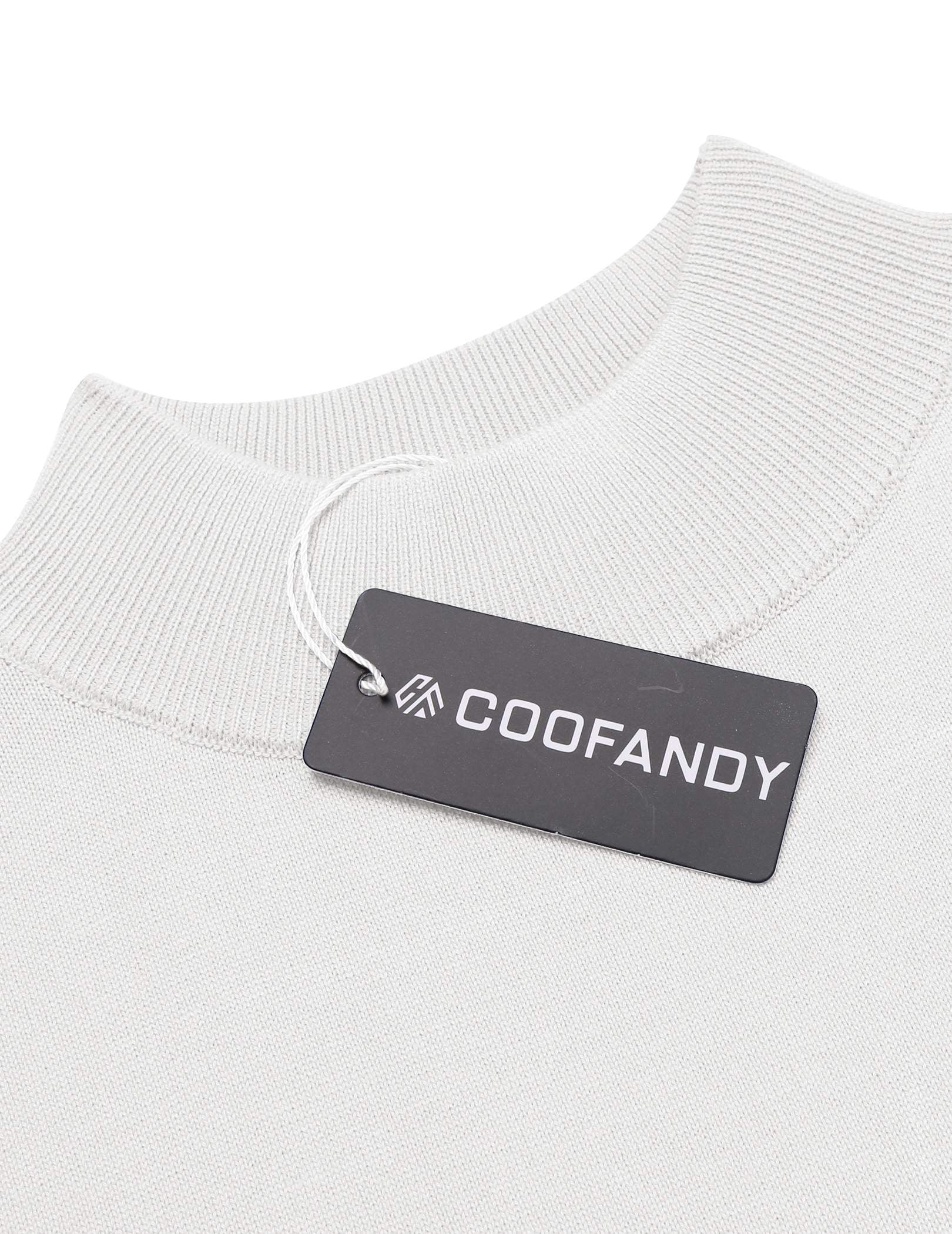 COOFANDY Mens Mock Turtleneck Short Sleeve Sweater Casual Stylish Knitted Pullover Slim Fit Dress Sweater Basic Tops