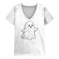 thumbnail image 4 of Bovemsi Tops for Women Trendy Cute V‑Neck Halloween‑Themed Graphic Prints Fashion Outfits Clothes XXXL, 4 of 4