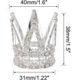 thumbnail image 2 of MECCANIXITY Crystal Ball Display Holder Crown Shaped Egg Stand Alloy Glass Ball Stand Display 1.6 Inch Silver Tone for Crystal Ball Display Decoration Pack of 2, 2 of 5