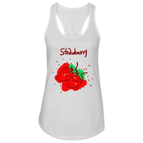 Strawberry Design Tank Women -Image by Shutterstock, Female Medium