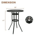 thumbnail image 4 of IVV Outdoor Bar Table, Bar Height Patio Table with 2" Umbrella Hole Patio Dining Table, Cast Aluminum Tall Outdoor Table Bistro Table Outdoor Furniture Garden Table (Black), 4 of 8
