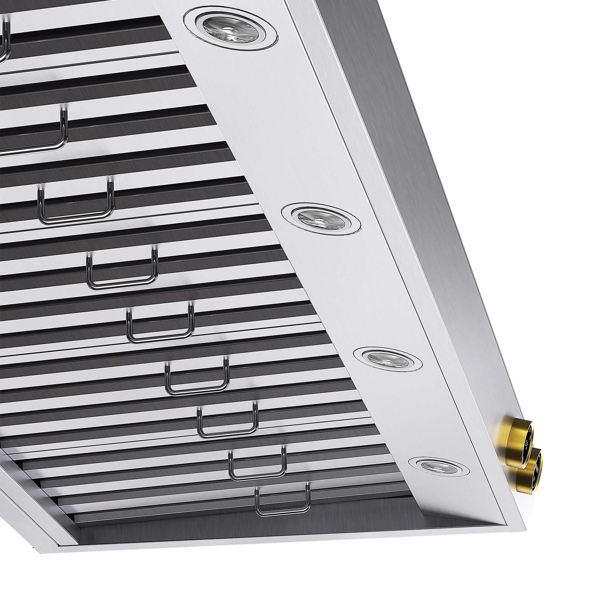 60 in. 900 CFM Under Cabinet Range Hood in Stainless Steel with Gold