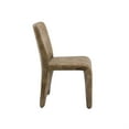 thumbnail image 4 of Cid Lou 19 Inch Side Dining Chair Set of 2- Brown Polyester- Panel Frame, 4 of 6