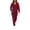 Wine plus size hoodie set a1, variant on Usloyux Women's Plus Size 2 Piece Set V Neck Long Sleeve Hoodie and Elastic Waist Pants Casual Matching Outfits Solid Lounge Tracksuit, Orange 3XL