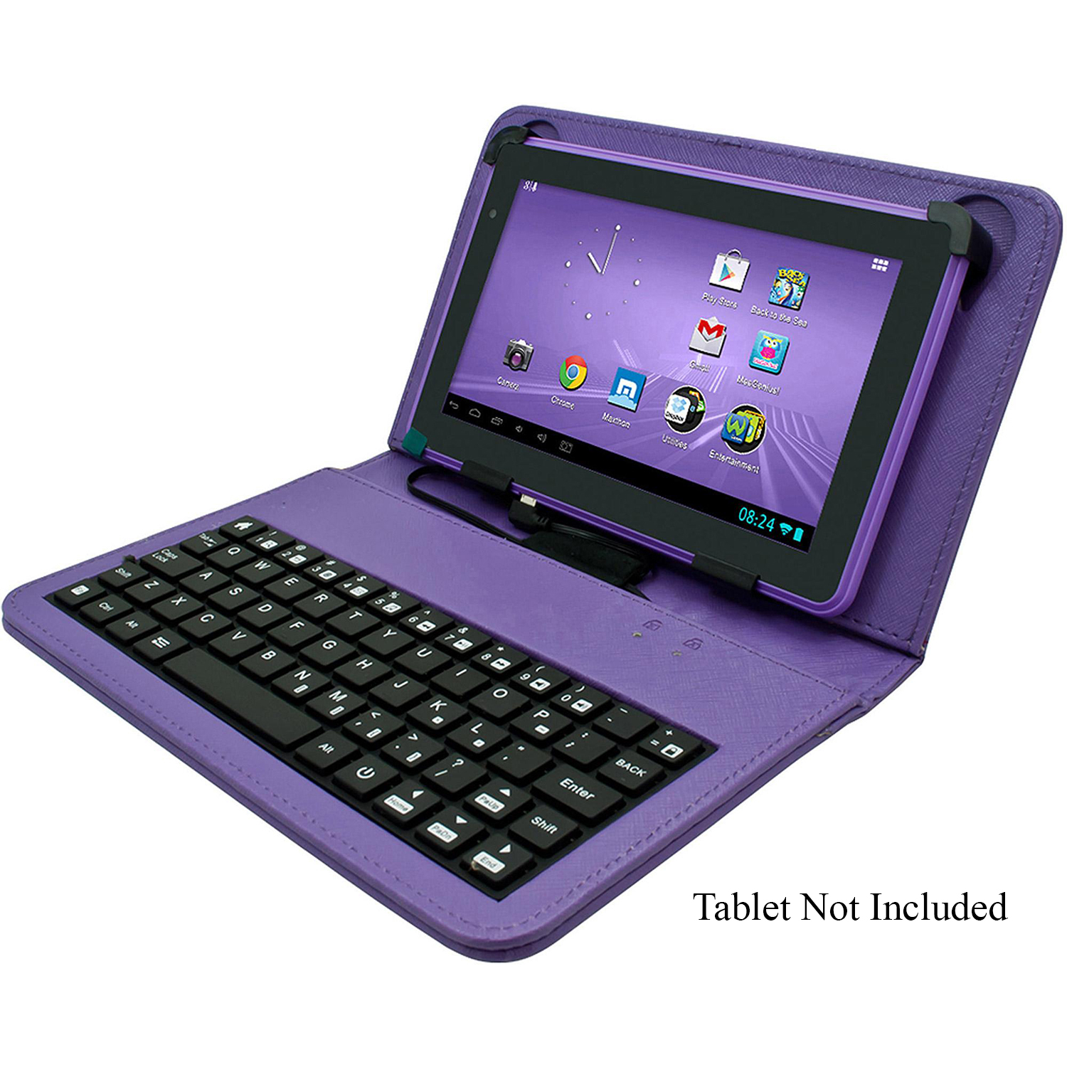 Digital2 Ack700a 7 Tablet Leatherette Folio Case Cover With Microusb Keyboard Walmart Com