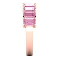 thumbnail image 4 of 2.61 ctw Wedding Band for Women - 14K Rose Gold Simulated Pink Diamond Stackable Eternity Ring, 4 of 6