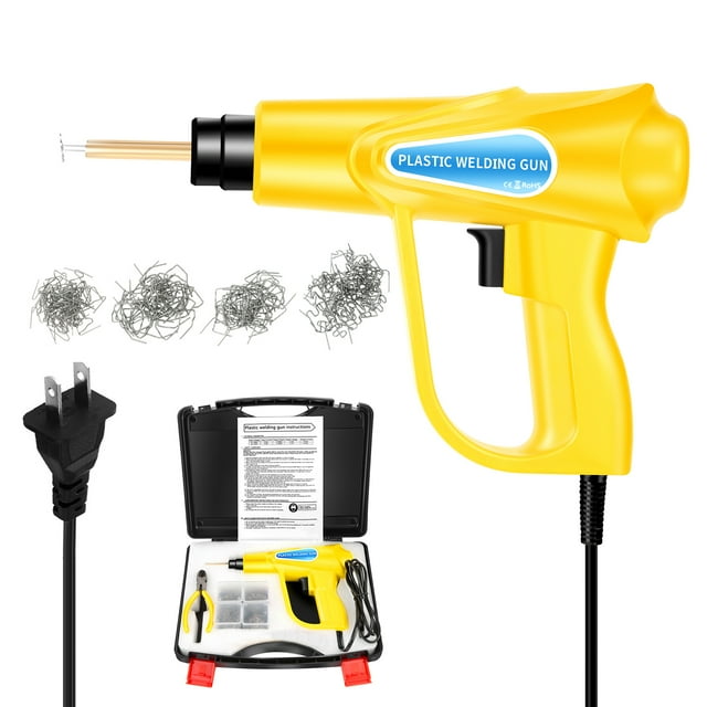 Labymos 70W Hot Stapler, Plastic Welding Machine Car Bumper Repair Kit, Plier, 4 types Flat/Outside