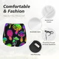 thumbnail image 6 of Lsque Bright Mushrooms Printed Women's Running Shorts with Liner Pockets,Elastic Quick Dry Workout Athletic Gym Yoga Shorts,Womens High Waist Shorts-Medium, 6 of 9