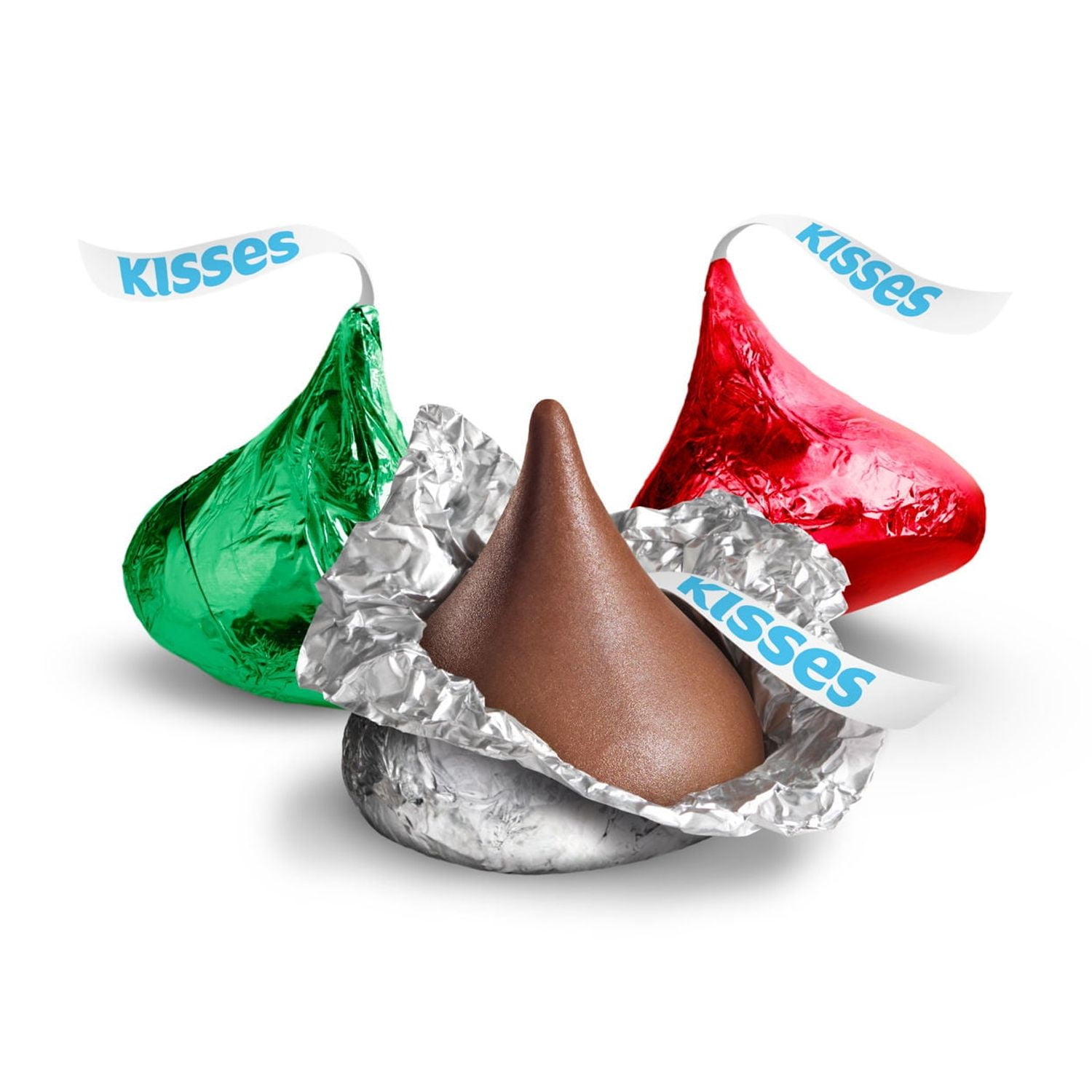(3 pack) Hershey's Kisses Milk Chocolate Christmas Candy, Plastic Cane 2.24 oz