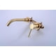 thumbnail image 3 of Brass Bathroom Sink Faucet, Wall Mounted, Brushed Gold, 3 of 5