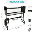 thumbnail image 5 of Dish Drying Rack, Large Stainless Steel Over The Sink 2 Tier Dish Rack with Cover for Kitchen (Black, Large 33.5" Length), 5 of 10