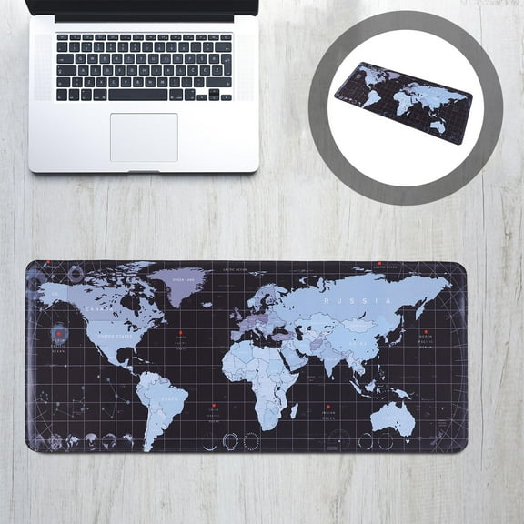 AURARMLET 1Set Oversized Mouse Pad For Gamers And Office Work Rubber Cloth Reinforced Edges Full Desk Use 24x9in