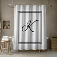 thumbnail image 4 of Creative Products Classic White Monogrammed Shower Curtain - K, 4 of 7