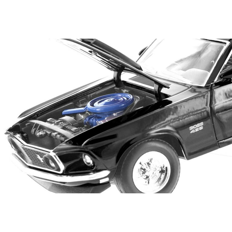 1969 Ford Mustang Boss 429, Black - Welly 24067WBK - 1/24