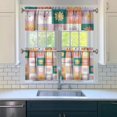 thumbnail image 3 of Farmhouse Boho Curtains 24 Inch - 3 Panel Vintage Wildflower Set with Rustic Floral Print, Country Kitchen Window Drapes, 3 of 6