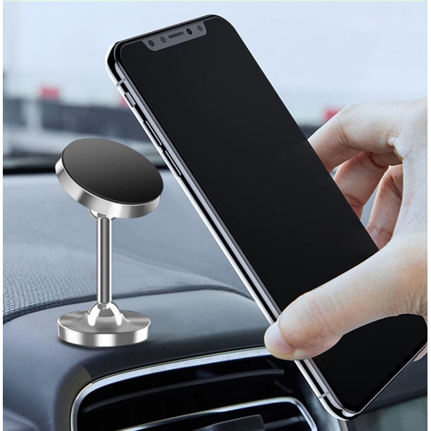 Soporte para teléfono de coche, soporte universal para teléfono de coche, magnético, fuerte, rotación de 360 grados, seguro, de metal.