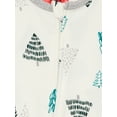 thumbnail image 3 of Jolly Jammies Baby Holiday Tree Print Matching Family Pajamas Microfleece Sleeper, Sizes 0M-6M, 3 of 4