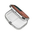 thumbnail image 2 of Retro Us America Flag Pill Box 2 Compartment Medicine Pill Case Portable Pill Box For Pocket Or Purse Pill Box Decorative Organizer, 2 of 5