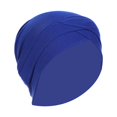 thumbnail image 1 of Turban Indien Couvre-Tête Foulard Bandeau Extensible Bleu, 1 of 8