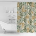 thumbnail image 2 of Shower Curtain, Vintage Farm Plant Leaves Waterproof Shower Curtain Set with Hooks for Bathroom Showers,Stalls and Bathtubs,72x84In Retro Brown Green Botanical, 2 of 8
