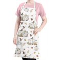 thumbnail image 5 of Fall Pumpkins Leaves Pattern Apron-Garden Aprons for Women with Pockets-Cotton Linen Waterproof Kitchen Cooking Gardening Aprons Adjustable for Kitchen,Cooking,BBQ and Salon 33"x27", 5 of 7