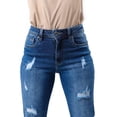 thumbnail image 3 of Jeans recto con rasgaduras / Juvenil, 1576 (Mezclilla tono medio) azul 15, 3 of 3