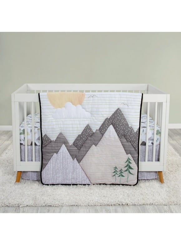 Trend Lab 100% Cotton Mountain Baby 3 Piece Crib Bedding Set