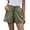 AE08-Army Green, variant on Cotton Linen Shorts For Women Plus Size Elastic Waist Drawstring Comfy Lightweight Summer Beach Short With Pockets Red M