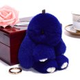 thumbnail image 1 of 20 Color Fluffy Rabbit Fur Pompon Bunny Keychain Trinket Women Toy Pompom Rabbit Key Ring On Bag Key Chain Jewelry Gift, 1 of 5