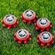 thumbnail image 5 of 40 Piezas Reemplazos de clavos de zapatos de golf, Zapatos de golf antideslizantes Puntas de pinchos, tacos de golf con rosca de metal, tacos de golf fáciles de cambiar, rojo y gris, 5 of 5