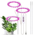 thumbnail image 1 of Tignapoo Lumière de Croissance des Plantes à LED Réglable à 360° Alimentée par Usb avec Minuterie 8H/12H/16H, Spectre Rose-Violet 4.8W 60LED pour Plantes d'Intérieur, Succulentes et Semis, 1 of 7