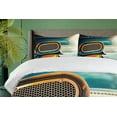 thumbnail image 4 of Ambesonne Vintage Duvet Cover Set, Retro Muscle Car Hood Art, 2-Calking, Turquoise and Orange, 4 of 7