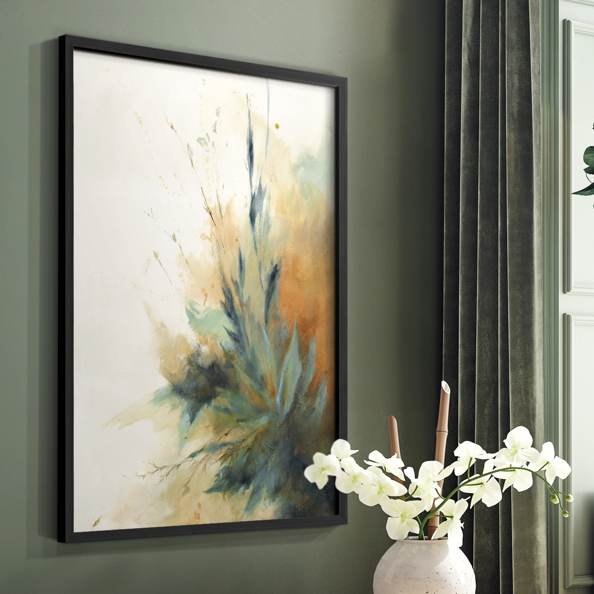 Desert Song II Framed Print in Black Solid Wood Framed Print No Nail Hanging