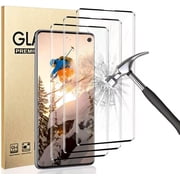 3 Pack for Galaxy S10 Screen Protector, 9H Tempered Glass, Ultrasonic Fingerprint Support, 3D Curved,HD Clear Scratch Resistant for Samsung S10(6.1 Inch) Glass Screen Protector