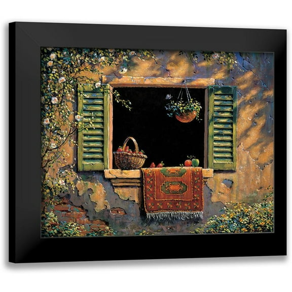 Unknown 14x12 Black Modern Framed Museum Art Print Titled - Hacienda Window