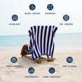 thumbnail image 3 of Juego de toallas de playa LANE LINEN 100% algodón Cabana Stripe Blue x4, 3 of 7