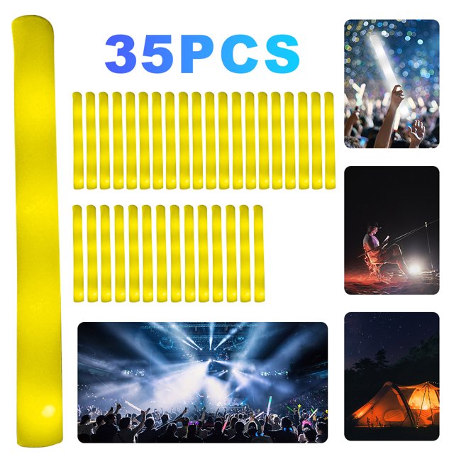 Barra LED Tubo Intermitente Esponja Suministros para Fiestas Bodas Festivales (amarillo)