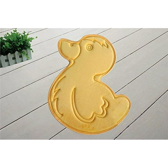Incredibly Soft and Absorbent Kid's Memory Foam Bath Mat, 24 By 24-inch, Yellow Duck