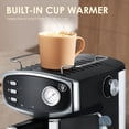 thumbnail image 3 of TENGDA Professional Compact Espresso Maker with Milk Frother Steam Wand Pressure Gauge & 54oz Large Water Tank Low Noise Fast Brewing for Cappuccino Latte black, 3 of 5
